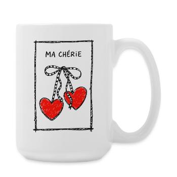 Ma Chérie Herzenkette - Große Tasse 440 ml - Weiß - Rechts