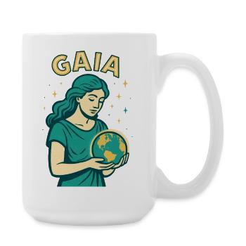 Gaia – Mutter Natur – Baum des Lebens - Große Tasse 440 ml - Weiß - Rechts