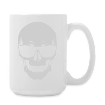 Sunglasses Skeleton Noir - Large Mug 440 ml - white - Right