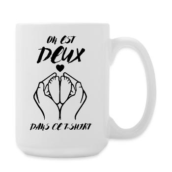 Pregnancy Announcement There Are Two Of Us In This Tee - Large Mug 440 ml - white - Right