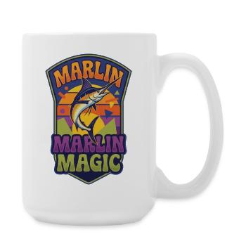 Marlin Magic Retro Sunset - Große Tasse 440 ml - Weiß - Rechts