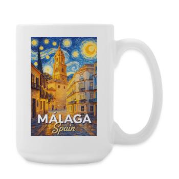 Málaga, Spain - Large Mug 440 ml - white - Right