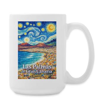 Las Palmas de Gran Canaria Spain - Large Mug 440 ml - white - Right