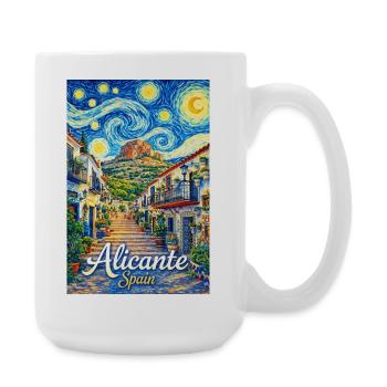 Alicante Spain - Large Mug 440 ml - white - Right