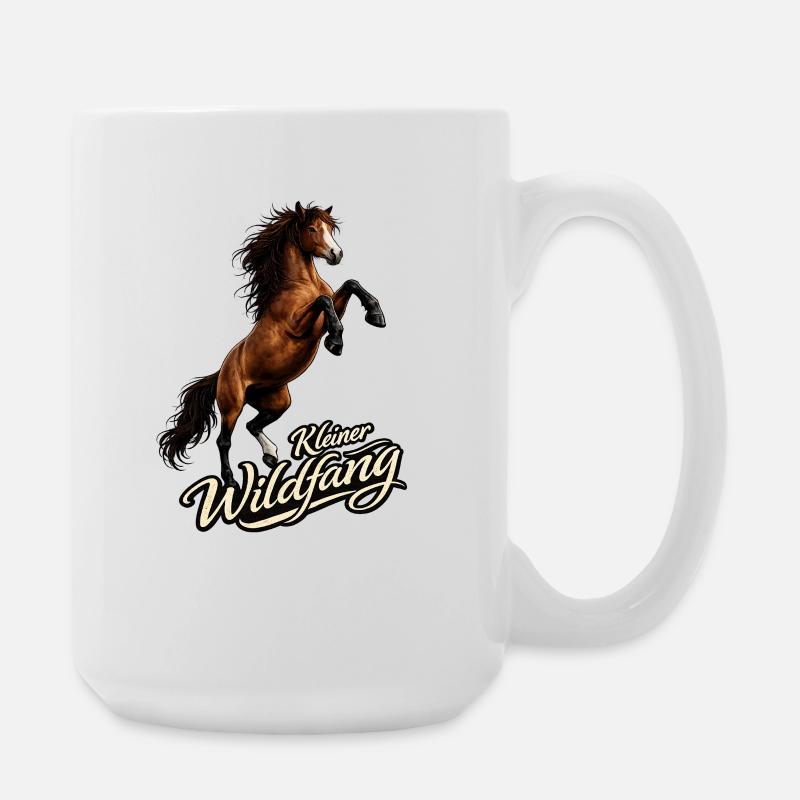 Pferd - Kleiner Wildfang - Große Tasse 440 ml - Weiß