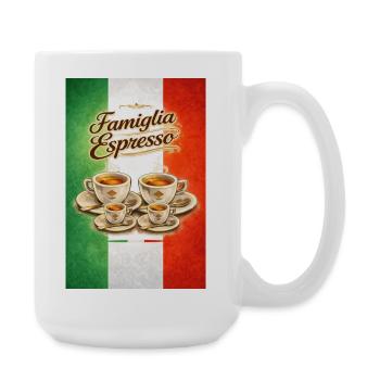Famiglia Espresso Coffee Flag - Grande tasse 440 ml - blanc - Droite
