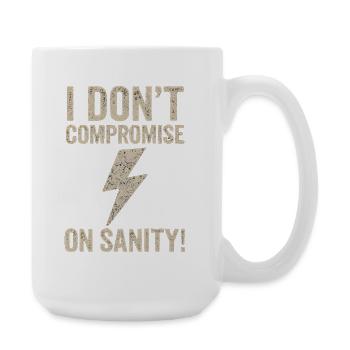 I don't give up reason - Large Mug 440 ml - white - Right