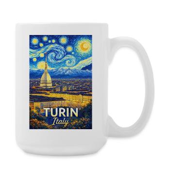 Turin, Italy. - Large Mug 440 ml - white - Right