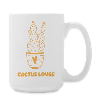 Cute Cactus Lover Saying - Large Mug 440 ml - white - Right