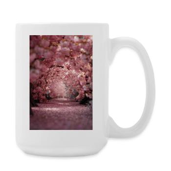 Cherry Blossom Arch Path - Large Mug 440 ml - white - Right