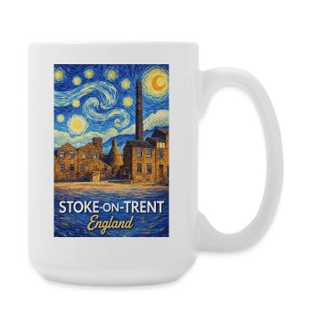 Stoke-on-Trent, England - Large Mug 440 ml - white - Right