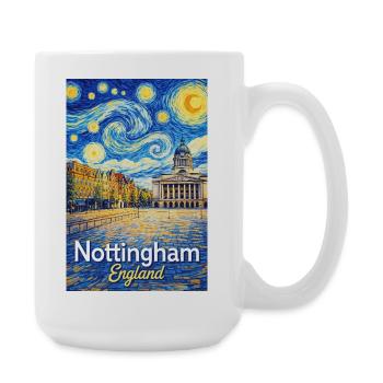 Nottingham, England - Große Tasse 440 ml - Weiß - Rechts