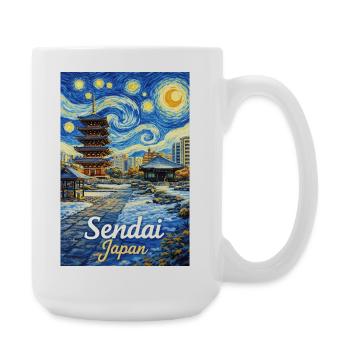 Sendai, Japan - Große Tasse 440 ml - Weiß - Rechts
