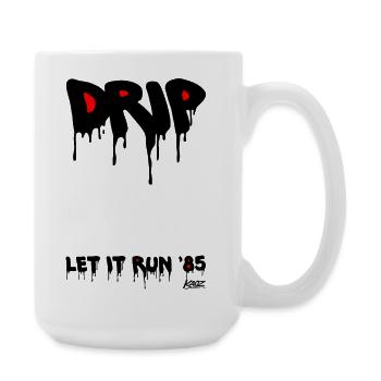 Bouche tenant une femme les bras croisés - Grande tasse 440 ml - blanc - Droite
