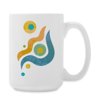 Yoga design_44 - Large Mug 440 ml - white - Right