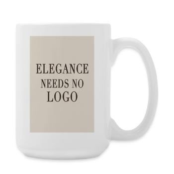 Elegance Needs No Logo – Quiet Luxury Design - Große Tasse 440 ml - Weiß - Rechts