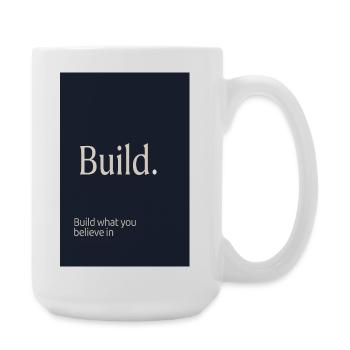 Construisez. – Conception de fautes de frappe à motivation minimale - Grande tasse 440 ml - blanc - Droite
