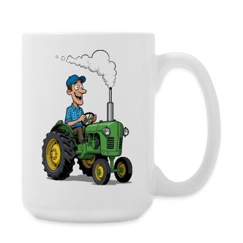 Héros Tracteurs Cultivant des Armes - Grande tasse 440 ml - blanc - Droite