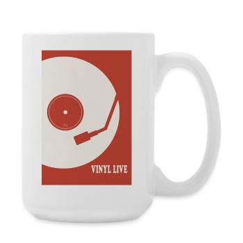 Vinyl Life – Affiche rétro de platine - Grande tasse 440 ml - blanc - Droite