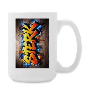 Graffiti Fear Neon Letters - Large Mug 440 ml - white - Right
