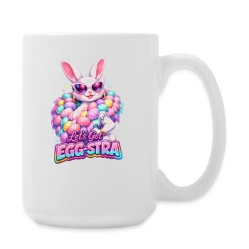 Ostern Lets Get Egg-stra - Große Tasse 440 ml - Weiß - Rechts