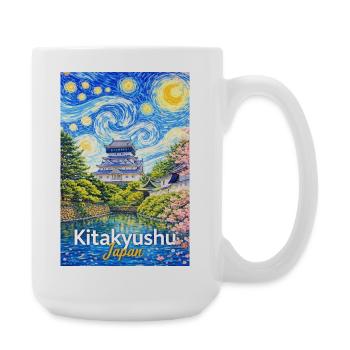 Kitakyushu, Japan - Large Mug 440 ml - white - Right