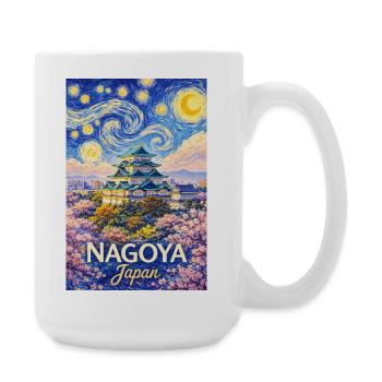 Nagoya Japan - Große Tasse 440 ml - Weiß - Rechts