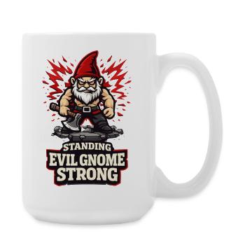Böser Gnom, Dunkler Gnom, Goth-gnom, Lustiger Gnom - Große Tasse 440 ml - Weiß - Rechts
