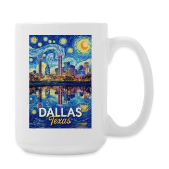 Dallas, Texas - Große Tasse 440 ml - Weiß - Rechts