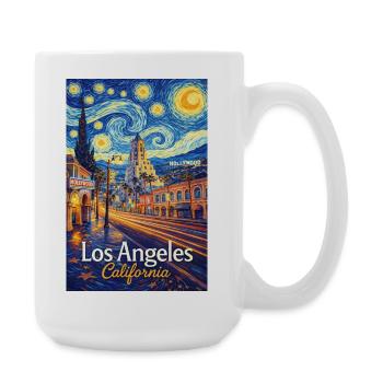Los Angeles California - Große Tasse 440 ml - Weiß - Rechts