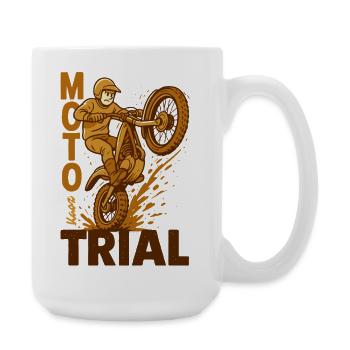 Moto Trial Rider Splash Motocross - Large Mug 440 ml - white - Right