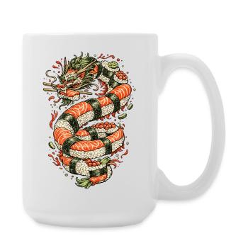 Drachen-Sushi-Spule - Große Tasse 440 ml - Weiß - Rechts