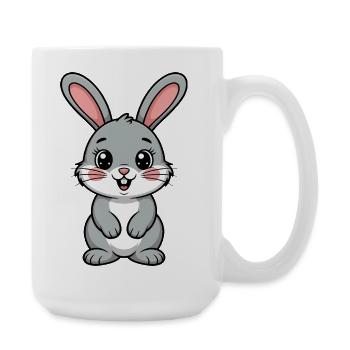 Hase - Große Tasse 440 ml - Weiß - Rechts