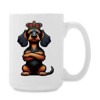 wire-haired dachshund dachshund dachshund owner Teckel Tekkel - Large Mug 440 ml - white - Right