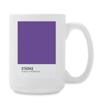 Stärke entsteht im Widerstand Poster - Große Tasse 440 ml - Weiß - Rechts