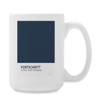 Fortschritt entsteht durch Bewegung Poster - Große Tasse 440 ml - Weiß - Rechts