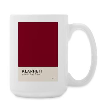 Klarheit entsteht durch Fokus Poster - Große Tasse 440 ml - Weiß - Rechts