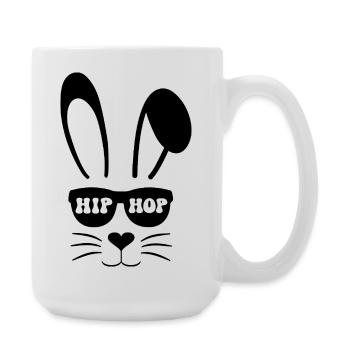 Hip Hop Bunny - Large Mug 440 ml - white - Right