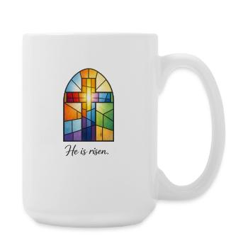 Er ist auferstanden Glaube He Is Risen Faith - Große Tasse 440 ml - Weiß - Rechts