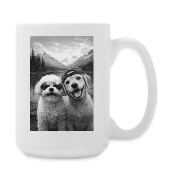 Mountain Lake Paw Friendship - Large Mug 440 ml - white - Right