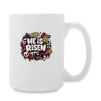 He is Risen Graffiti Ostern - Große Tasse 440 ml - Weiß - Rechts