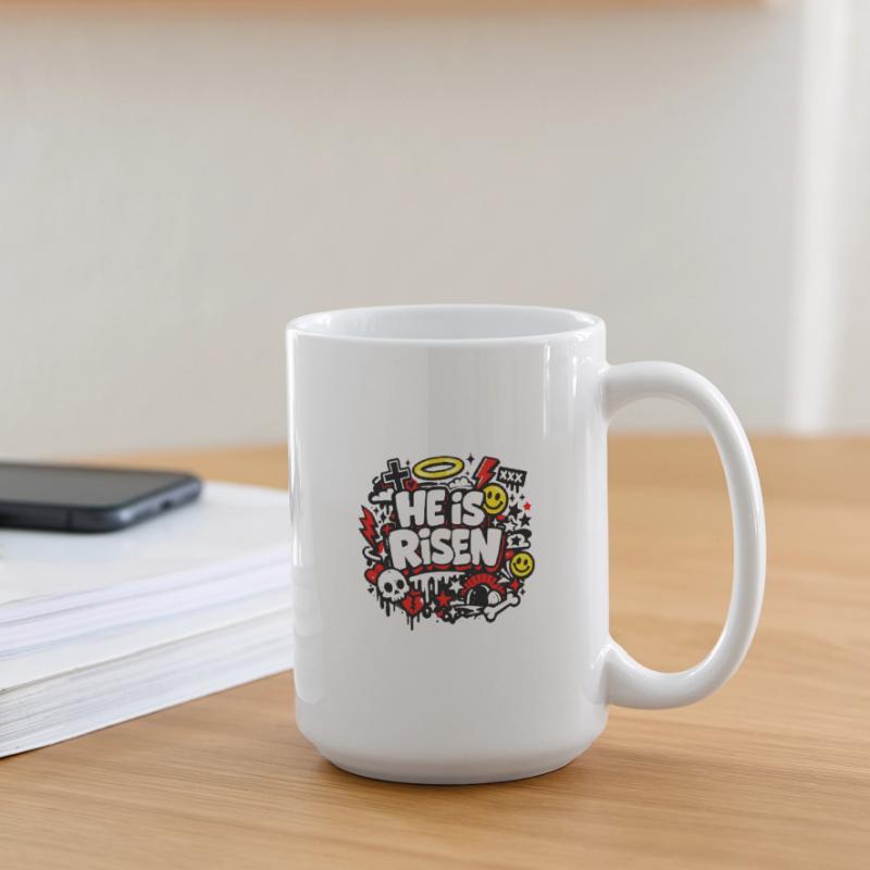 He is Risen Graffiti Easter Large Mug 440 ml