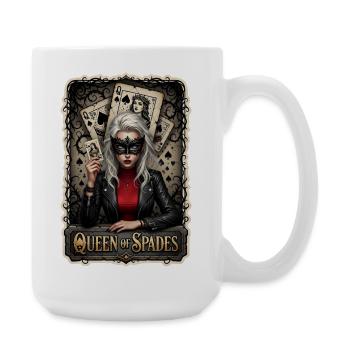 Queen of Spades: Poker Theme - Large Mug 440 ml - white - Right