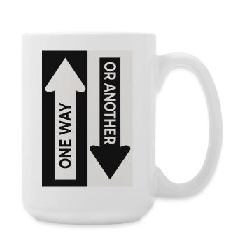 One Way Or Another Streetwear Arrow Design - Large Mug 440 ml - white - Right