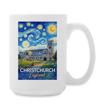 Tourbillon d’étoiles de Christchurch, Angleterre - Grande tasse 440 ml - blanc - Droite