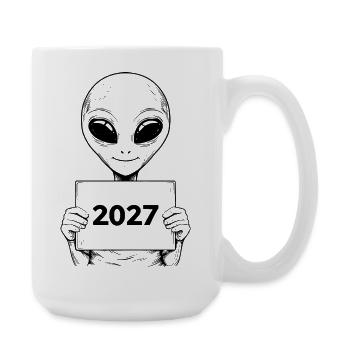 außerirdischer Besucher - Große Tasse 440 ml - Weiß - Rechts