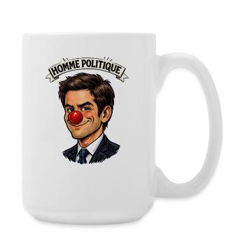 Homme politique menteur clown t-shirt couleur - Grande tasse 440 ml - blanc - Droite