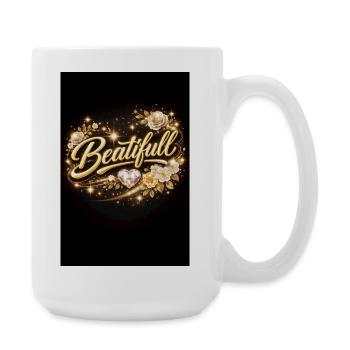 Magie de la Fleur Belle Dorée - Grande tasse 440 ml - blanc - Droite