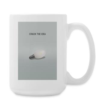 Crack The Idea Motivation Minimal Design - Large Mug 440 ml - white - Right