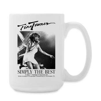 Tina Turner Simply The Best Bild Mit Signatur  - Große Tasse 440 ml - Weiß - Rechts